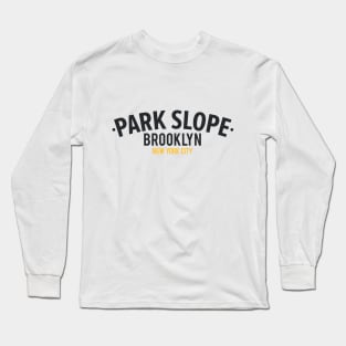 Park Slope Brooklyn NYC Neighborhood Graphic Design Long Sleeve T-Shirt